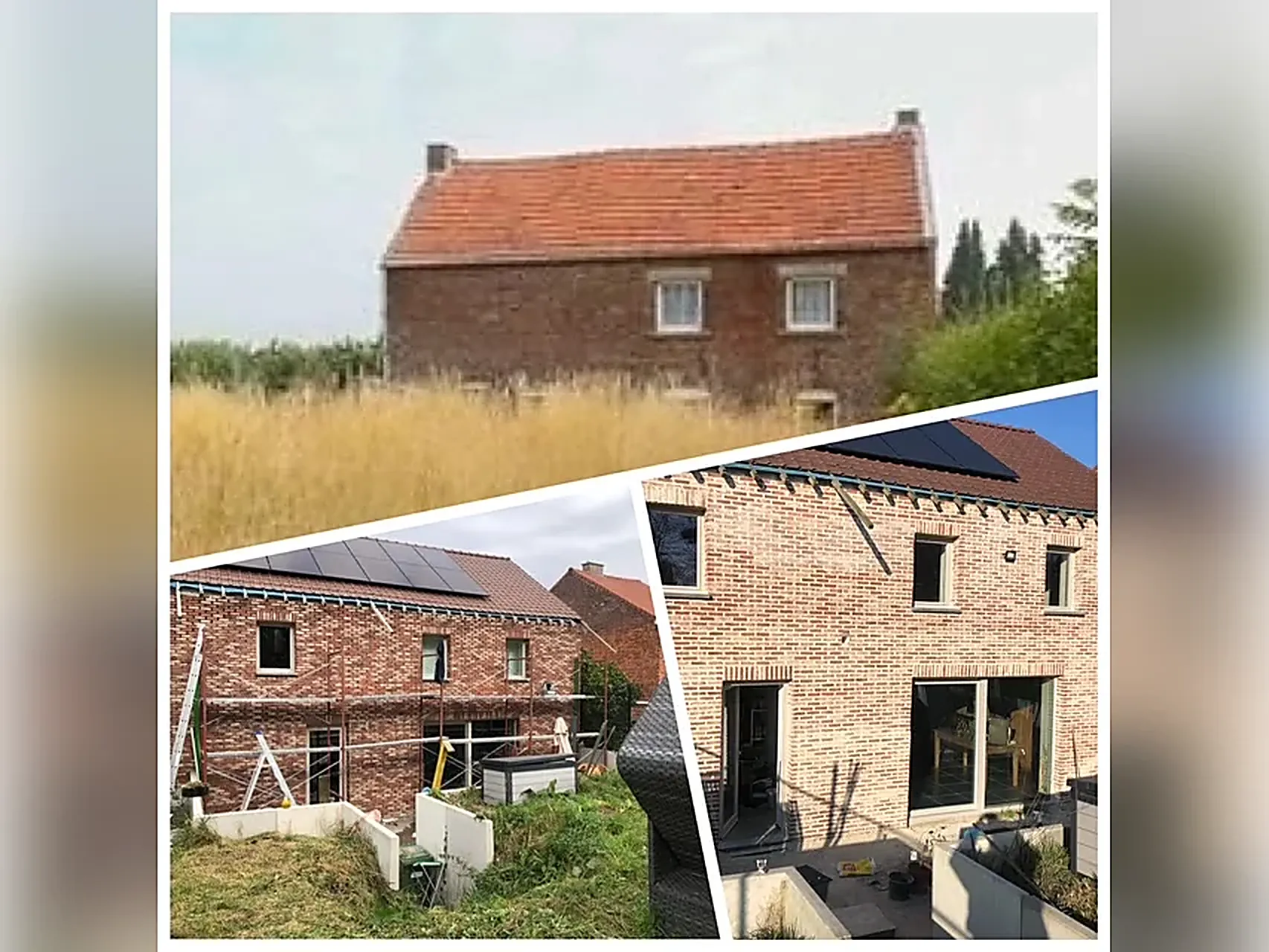 Van oude hoeve naar afgewerkte woning met zonnepanelen — renovatiewerken door BKS Solutions